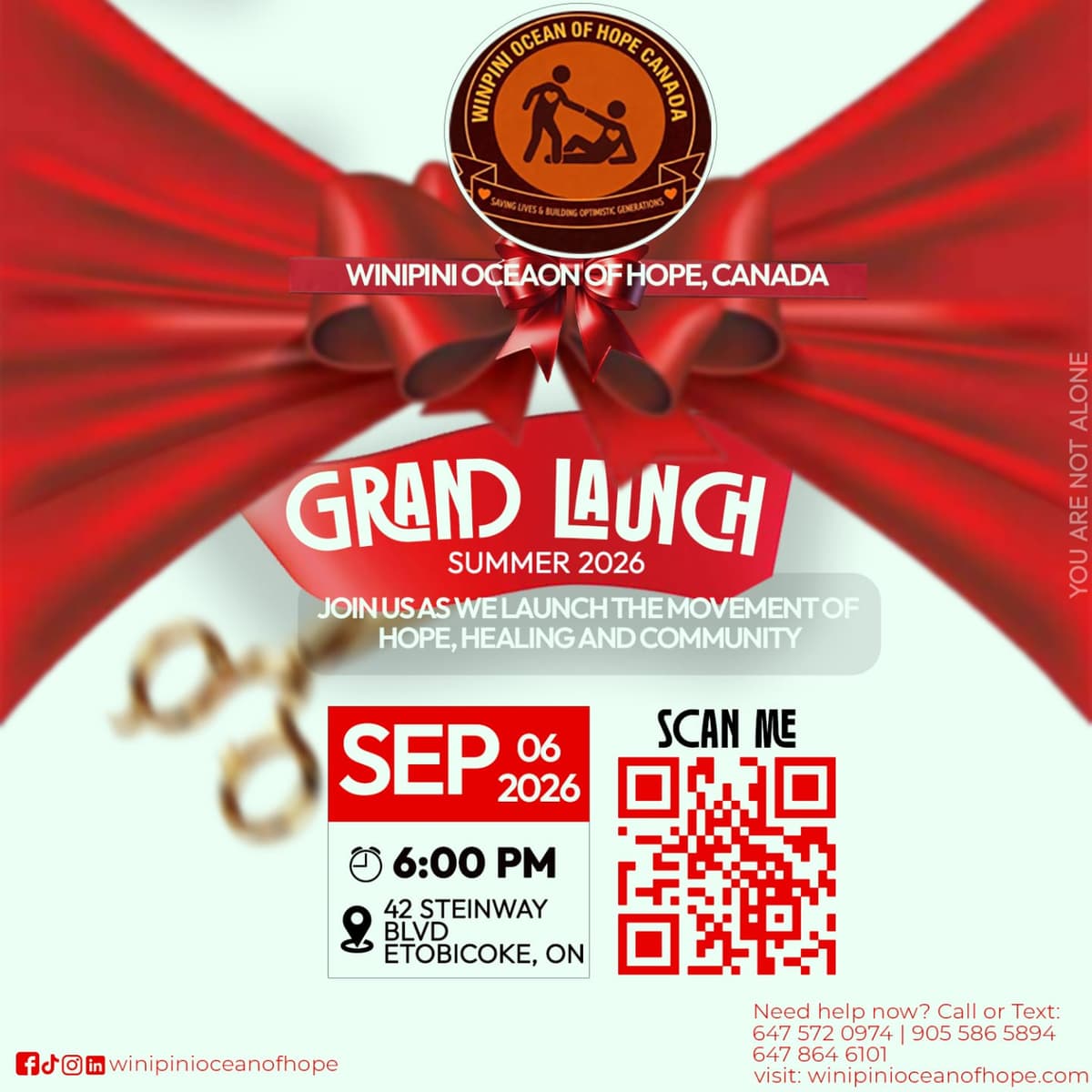 Winpini Ocean of Hope Canada Grand Launch — Saturday, September 6, 2026, 6:00 PM, 42 Steinway Blvd, Etobicoke, ON